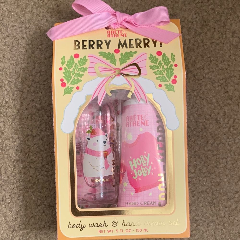 Berry Merry Body Wash & Hand Cream Set - Pink
